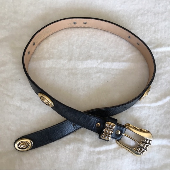 Vintage Cache Black Gold Statement Belt - Picture 7 of 12